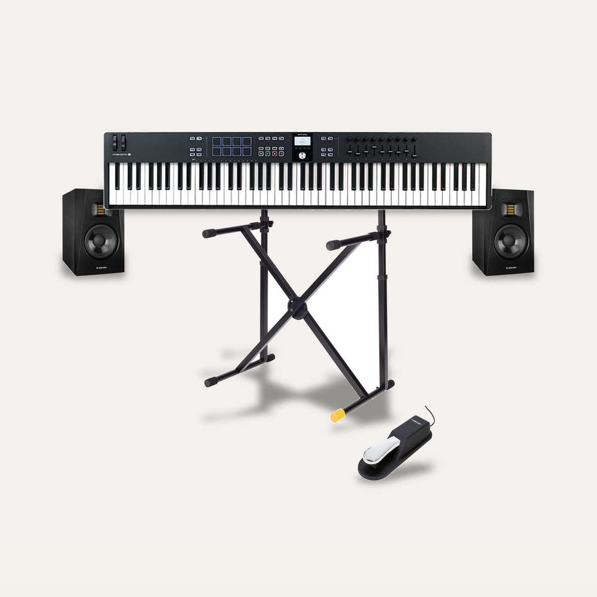Arturia KeyLab Essential 88 MK3 + Hercules KS210B + Nektar NP-2 + ADAM T5V Keyboard Studio Set – Keyboard Colour Black