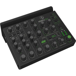 Mackie MobileMix video streaming mixer with multiple input channels and control knobs for live streaming setups.