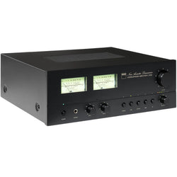 NAD C 3030 stereo amplifier with silver finish, multiple control knobs, and input ports visible on front panel.
