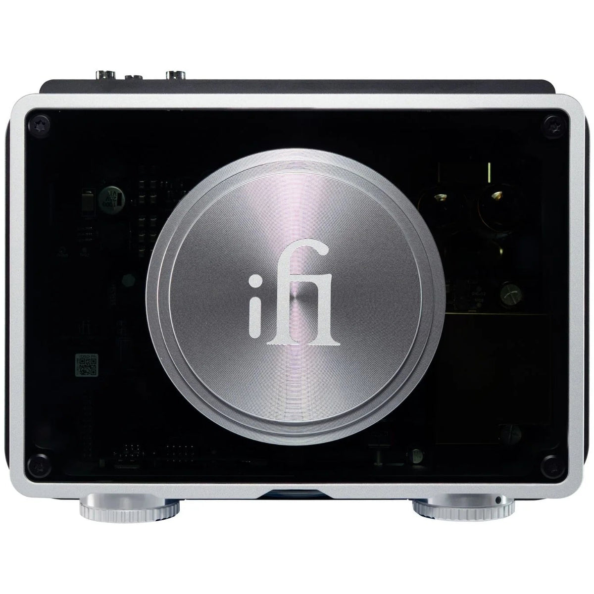 iFi Audio iDSD Phantom headphone amplifier and DAC with sleek design and multiple connection options, visible controls and ports.
