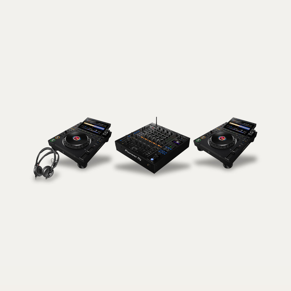 2 x AlphaTheta CDJ-3000X + Pioneer DJM-A9 Club Booth Set