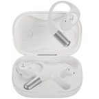 Beyerdynamic Amiron 200 wireless in-ear headphones in white with open-ear design, transparent background showing product perspective.