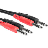 Hosa CSS-200 Dual 6.3mm TRS - Dual 6.3mm TRS Stereo Interconnect Cable