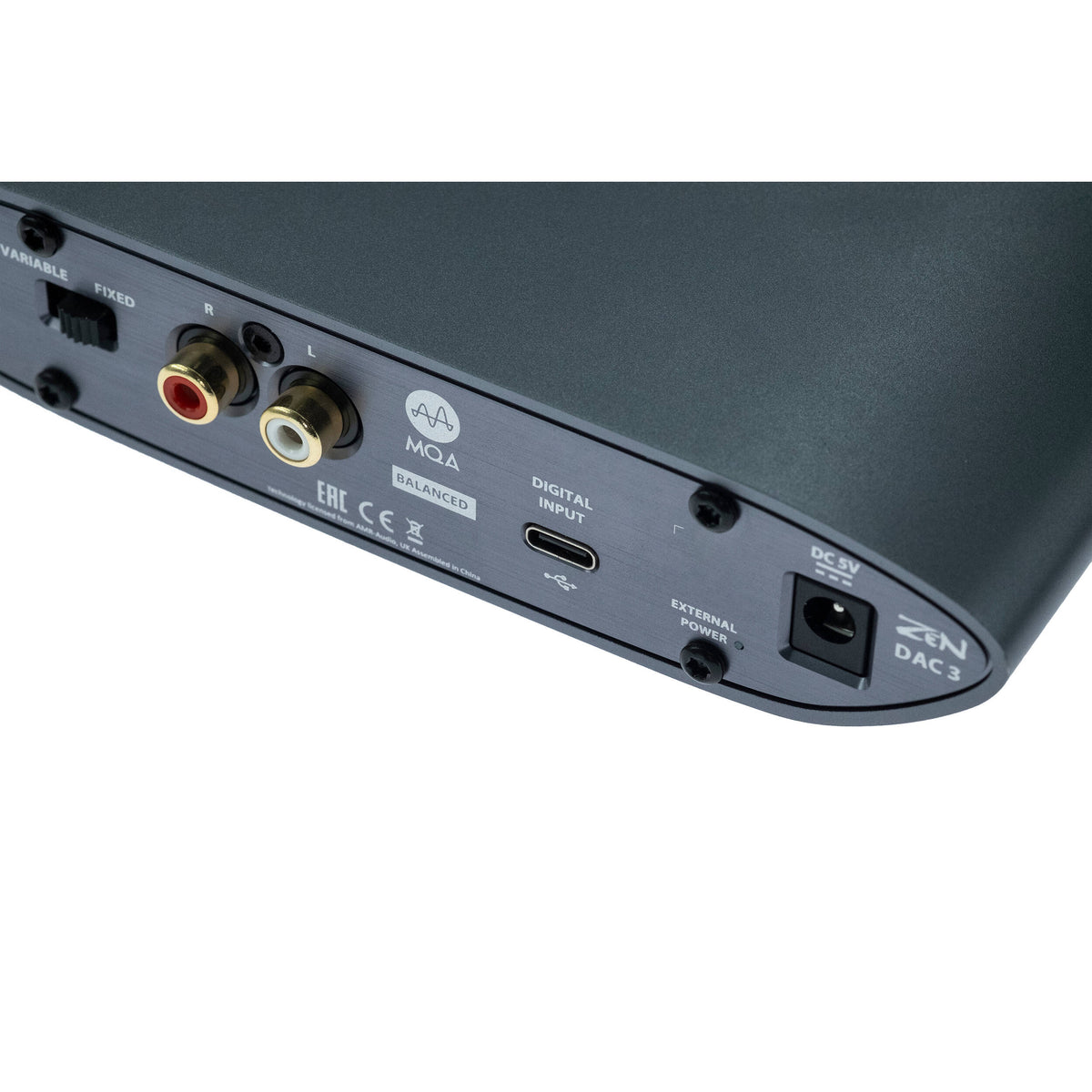 iFi Audio Zen Dac 3 in black, front view