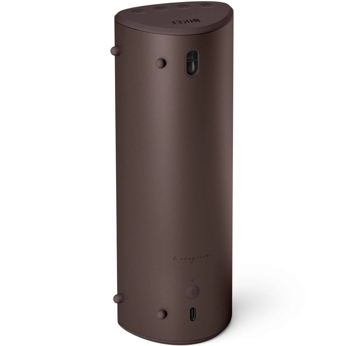KEF Muo portable speakers, brown back view