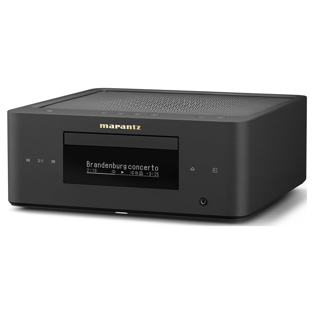 Marantz MCR 60n DAB, Matte Black, angled view from the right