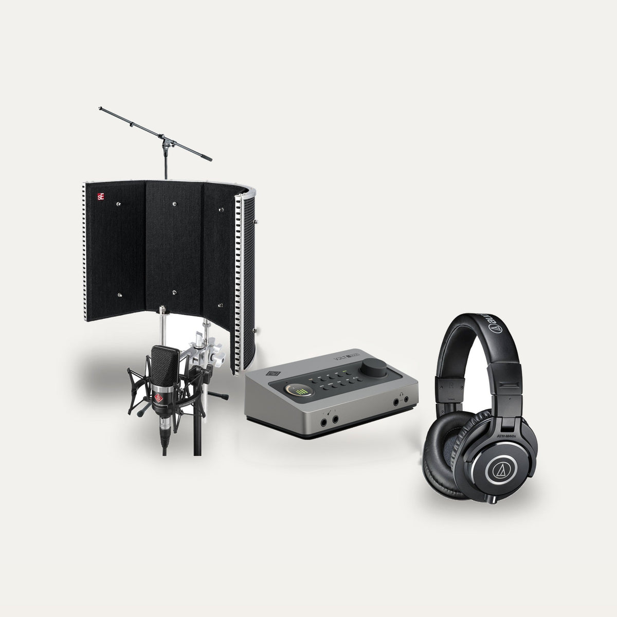 Neumann TLM 102 + Universal Audio Volt 2 Max + sE Reflexion Filter Pro Vocal Set set, black